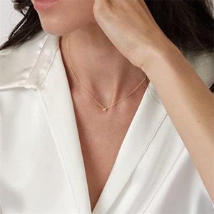 Dainty CZ Diamond Necklace Gold Plated